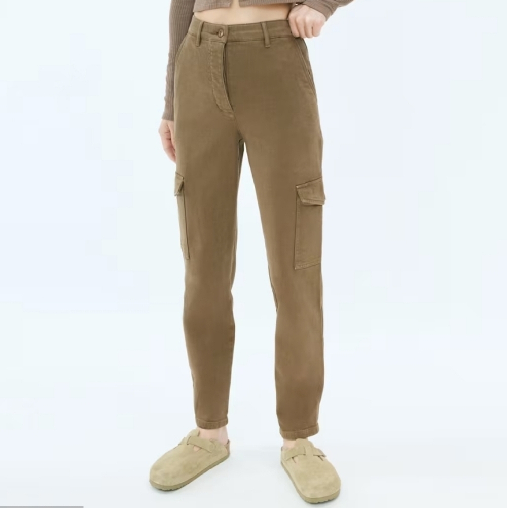 Aritzia Wilfred Free Women's Modern Cargo Utility Pant In Cognac Brown Size 8